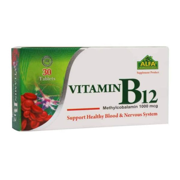 قرص B12 آلفا ویتامینز 30 عددی