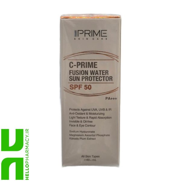 فلوئید ضد آفتاب SPF50 انواع پوست حاوی ویتامین سی فیوژن واتر پرایم 40میلی لیتر